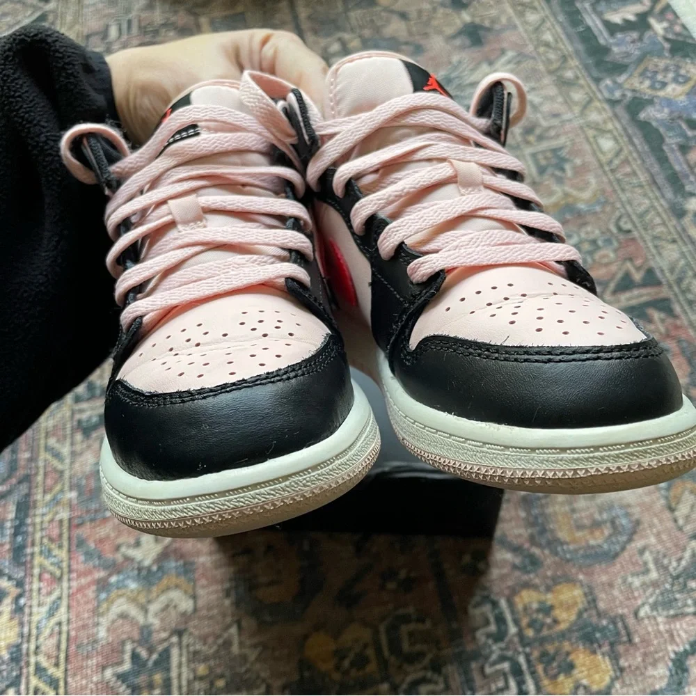 Nike Air Jordan 1 Mid PS Sz 1 Youth Atmosphere Pink Infrared 23 Black 640734-604 - Picture 7 of 12